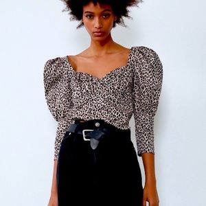 Zara printed crop top